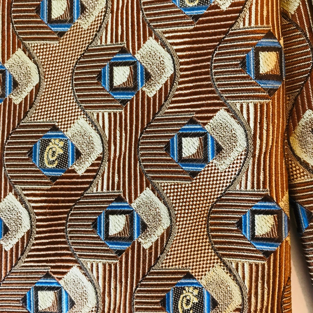 Chick-Fil-A Men's Tie Brown Blue Logo
